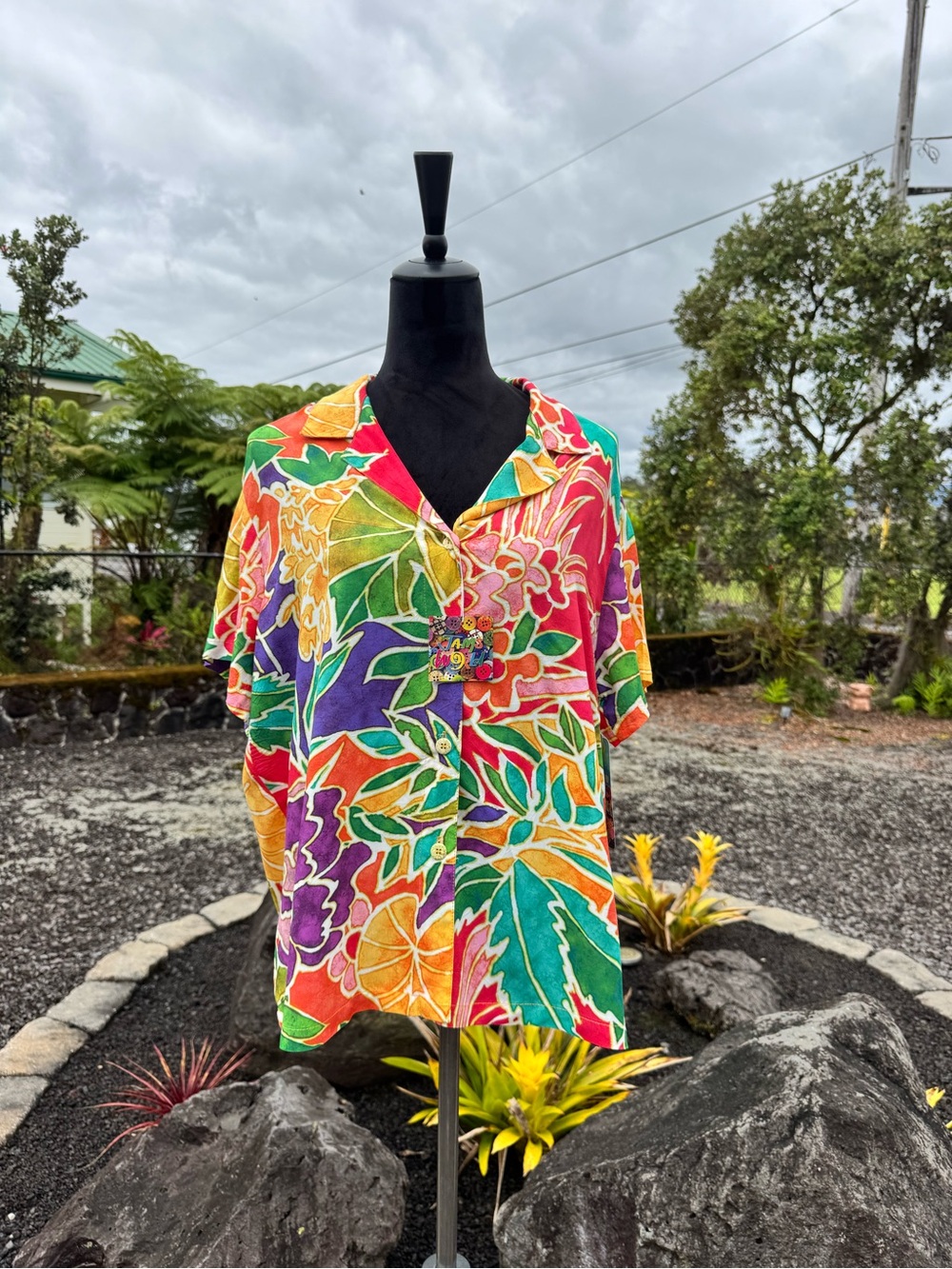 Jams World VINTAGE Wild Flower Hawaiian Shirt XL NWT Made in Hawaii